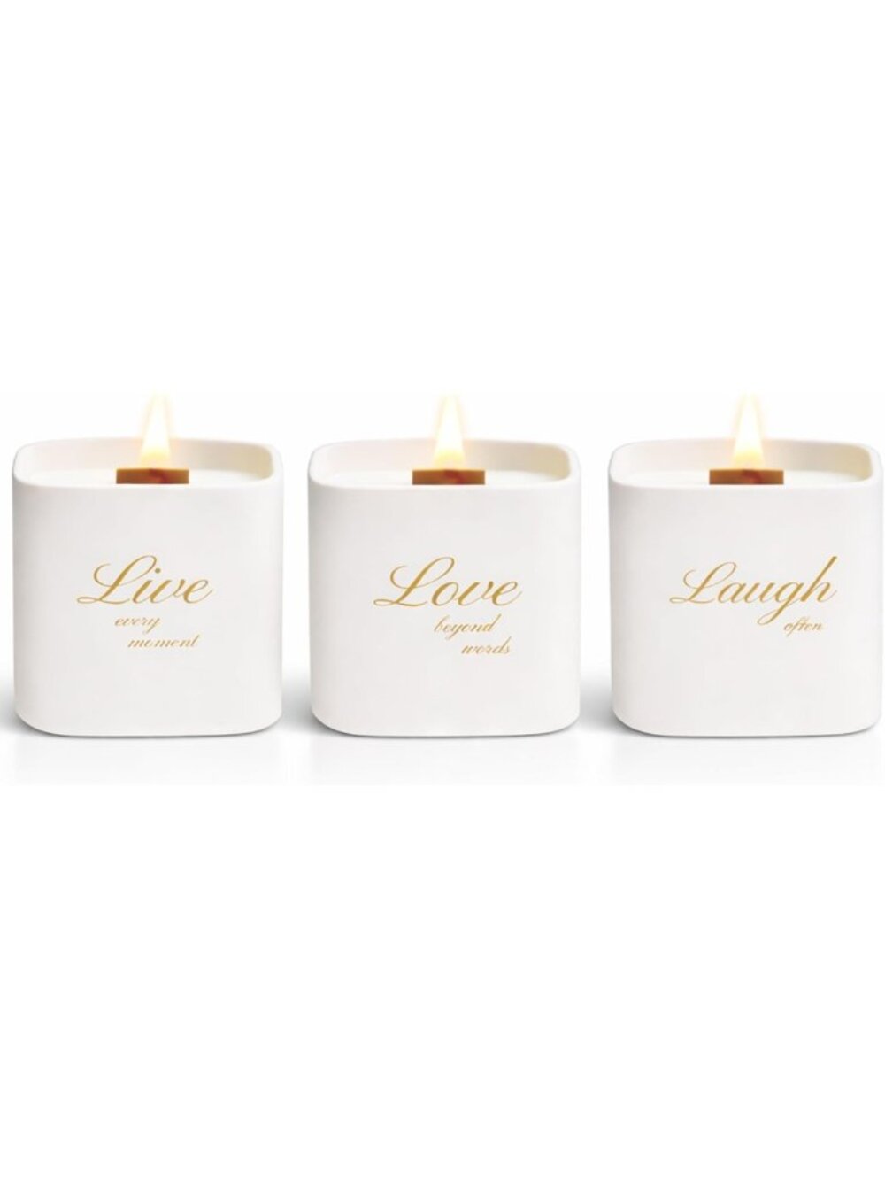 Set of 3 Luxury Scented Soy Candles | Relaxing Orange Blossom, White Tea & Bloom